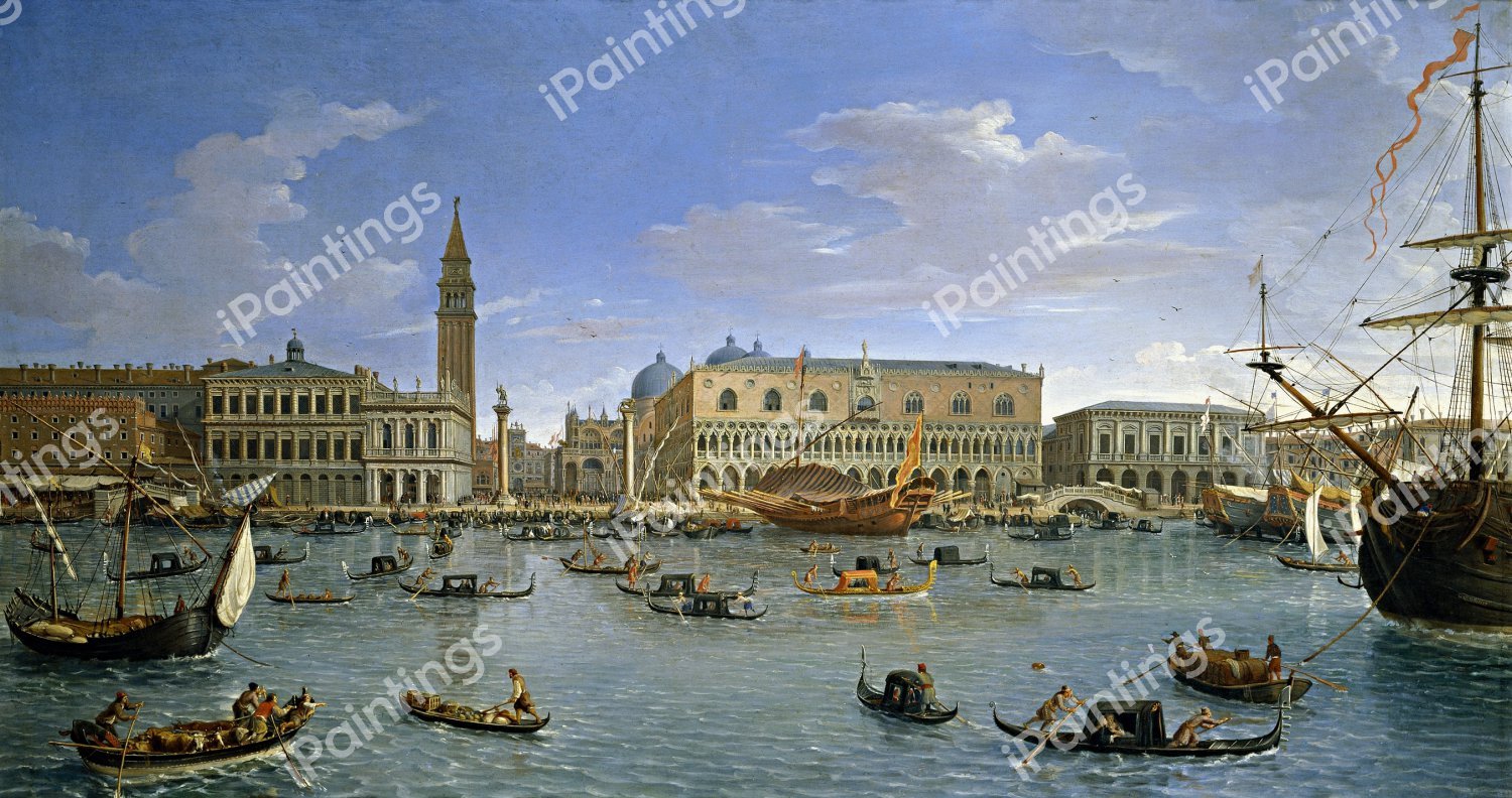 View of San Giorgio, Venice. The painting by Caspar van Wittel