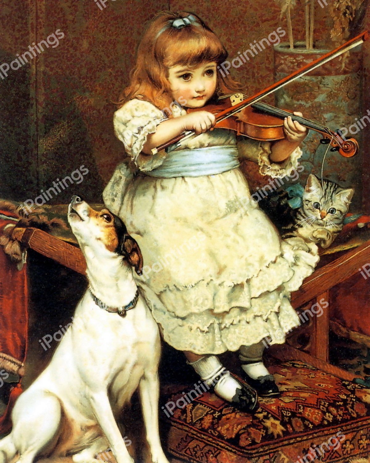 A Broken String. The painting by Charles Burton Barber