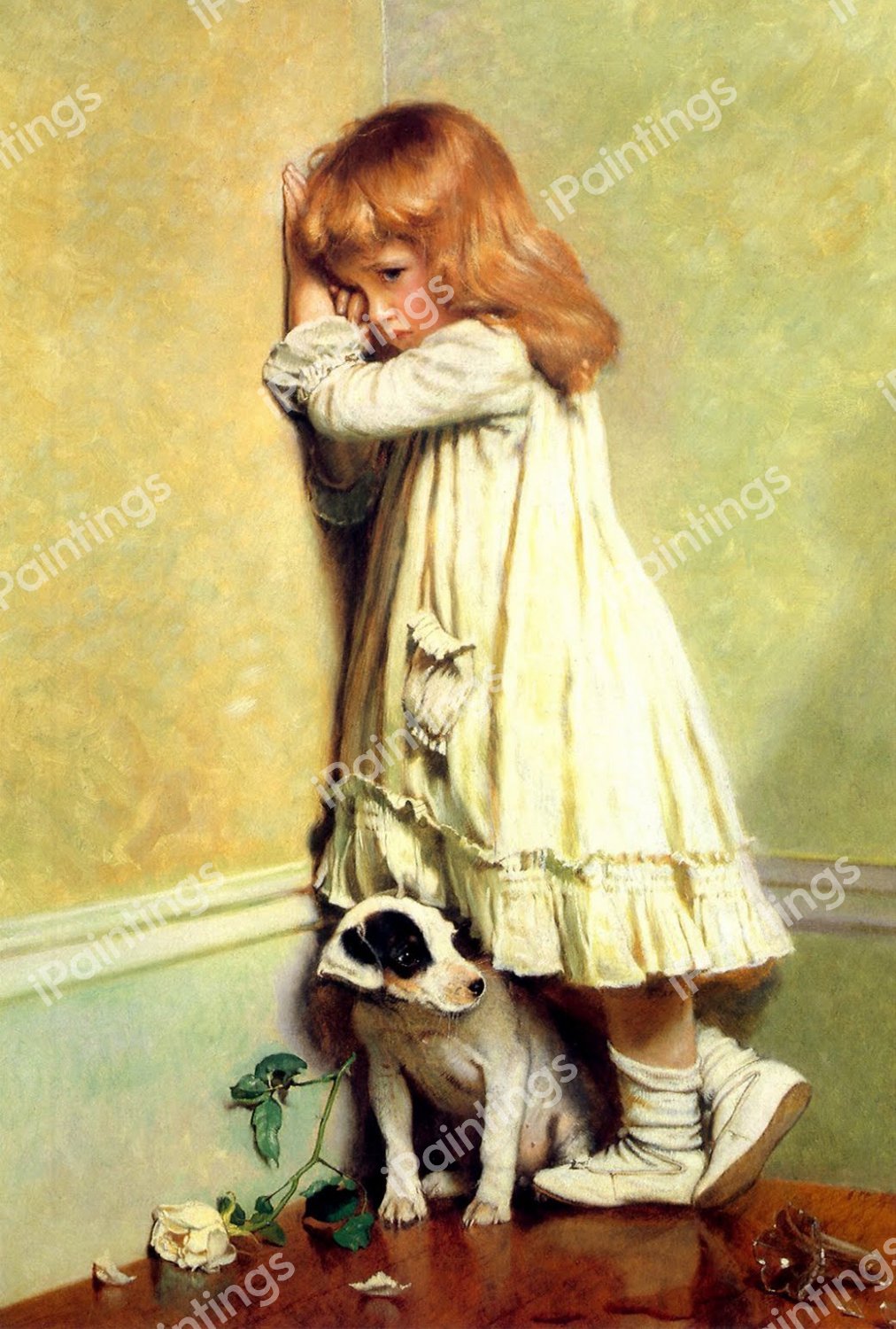 In Disgrace. The painting by Charles Burton Barber