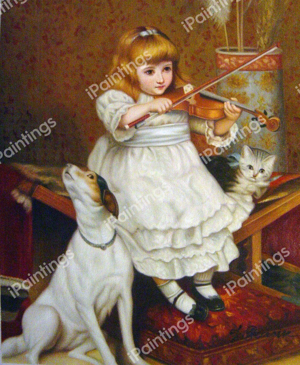 The Broken String. The painting by Charles Burton Barber