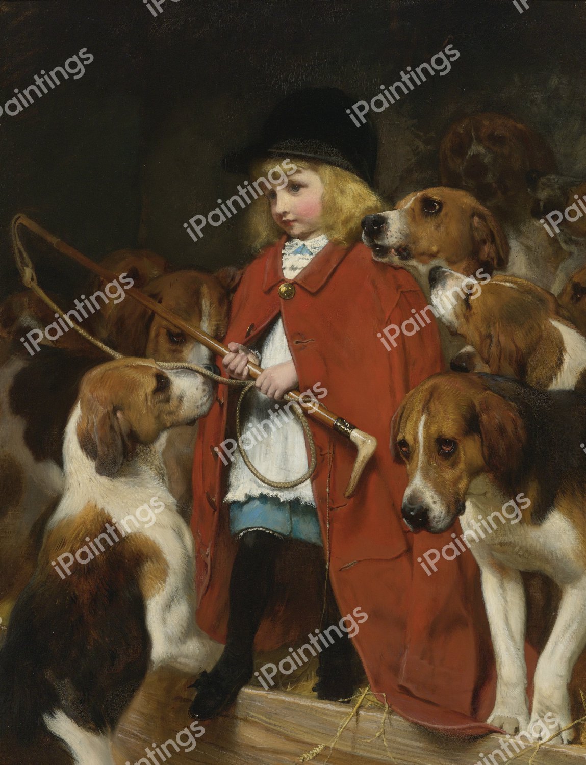 The New Whip. The painting by Charles Burton Barber