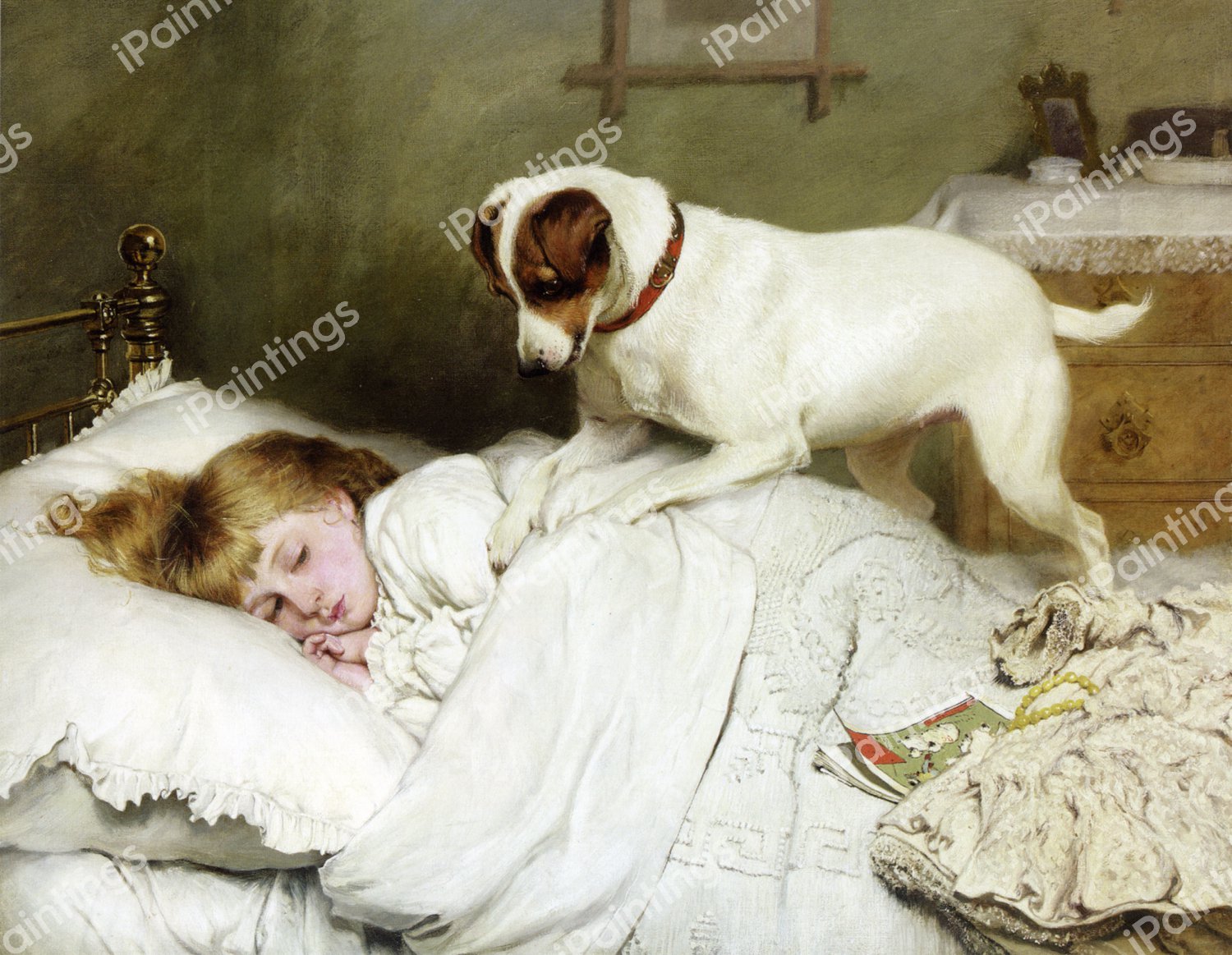 Time to Wake Up. The painting by Charles Burton Barber