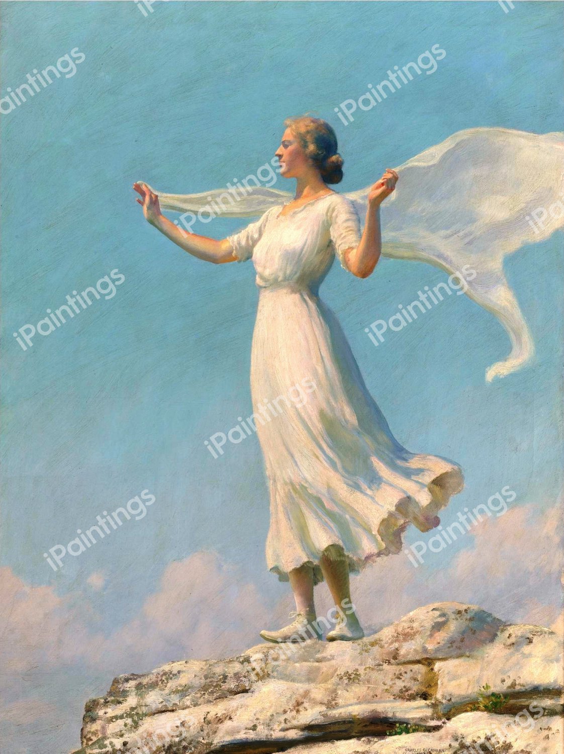 A South Wind. The painting by Charles Courtney Curran