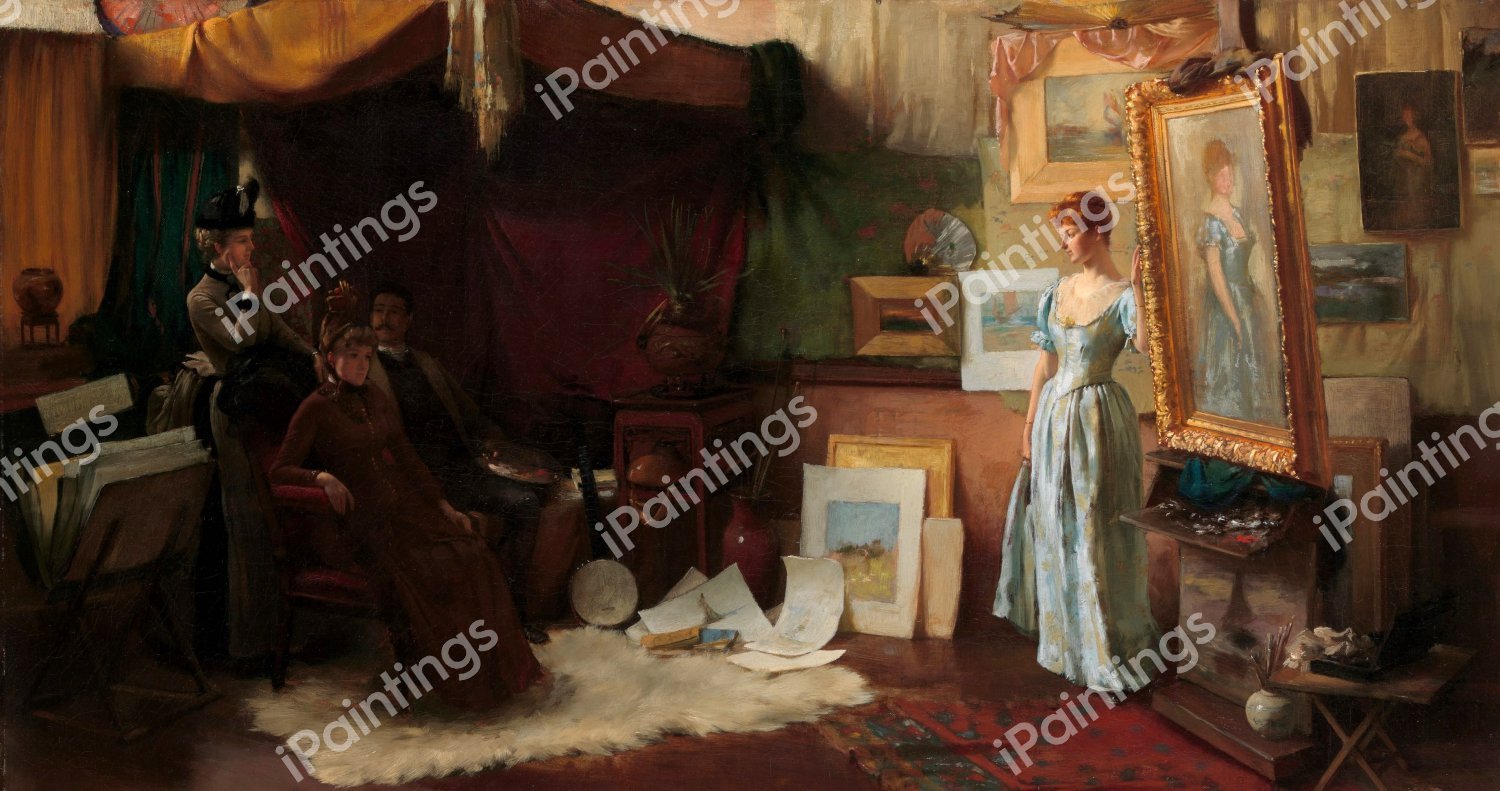 Fair Critics, 1887. The painting by Charles Courtney Curran