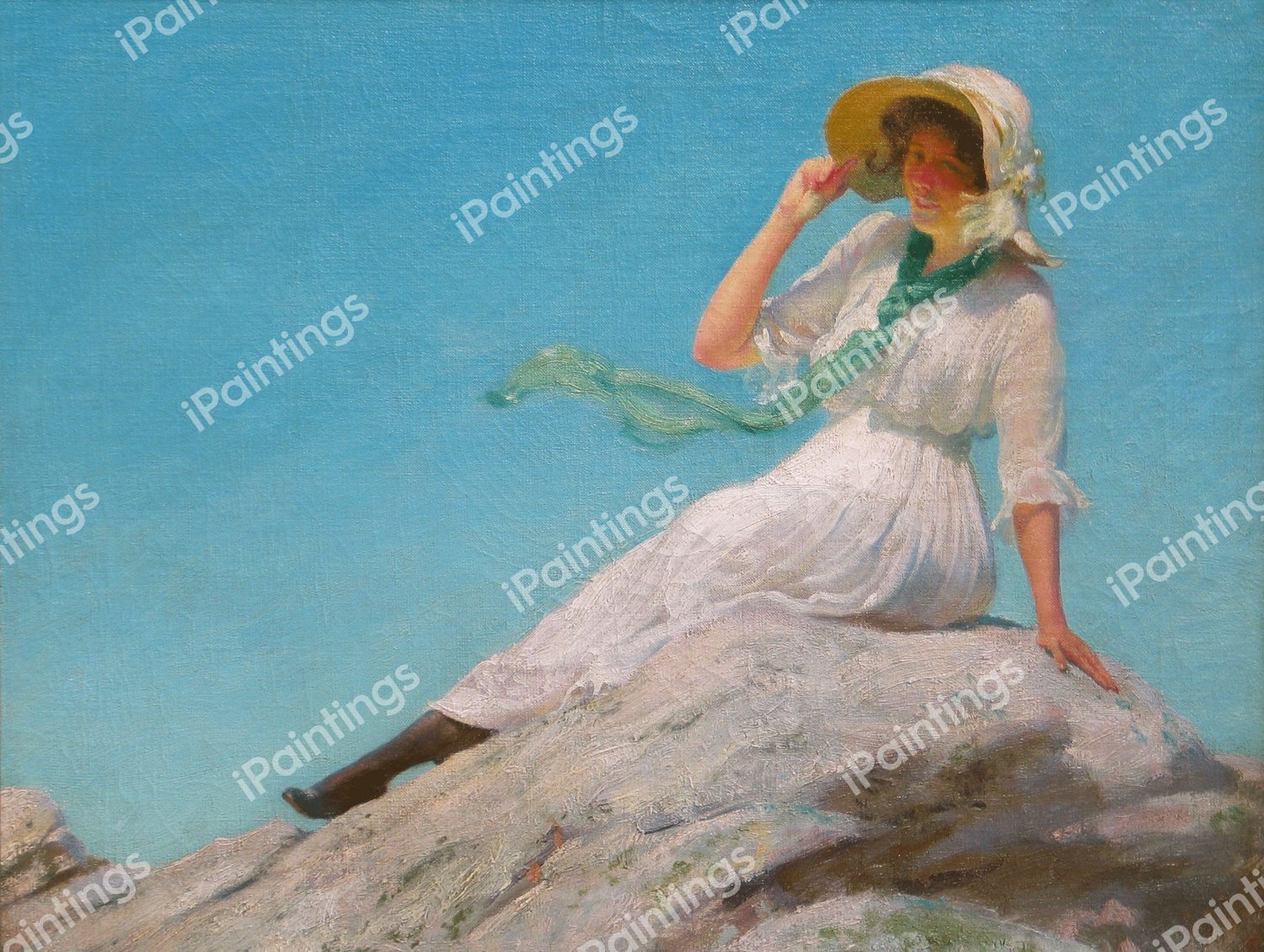 Sunny Morning. The painting by Charles Courtney Curran