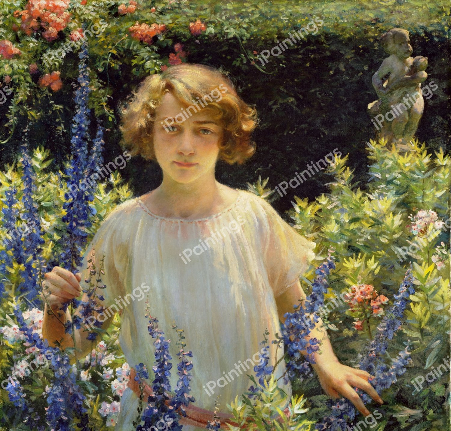 Sunshine and Rain. The painting by Charles Courtney Curran