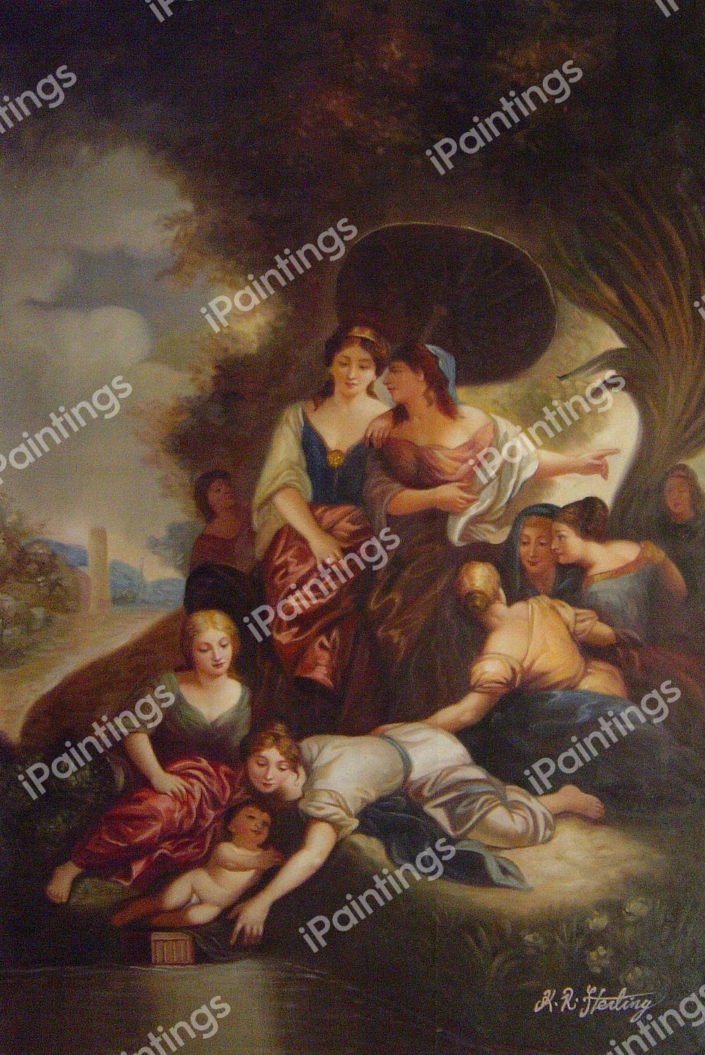 The Finding Of Moses. The painting by Charles De La Fosse