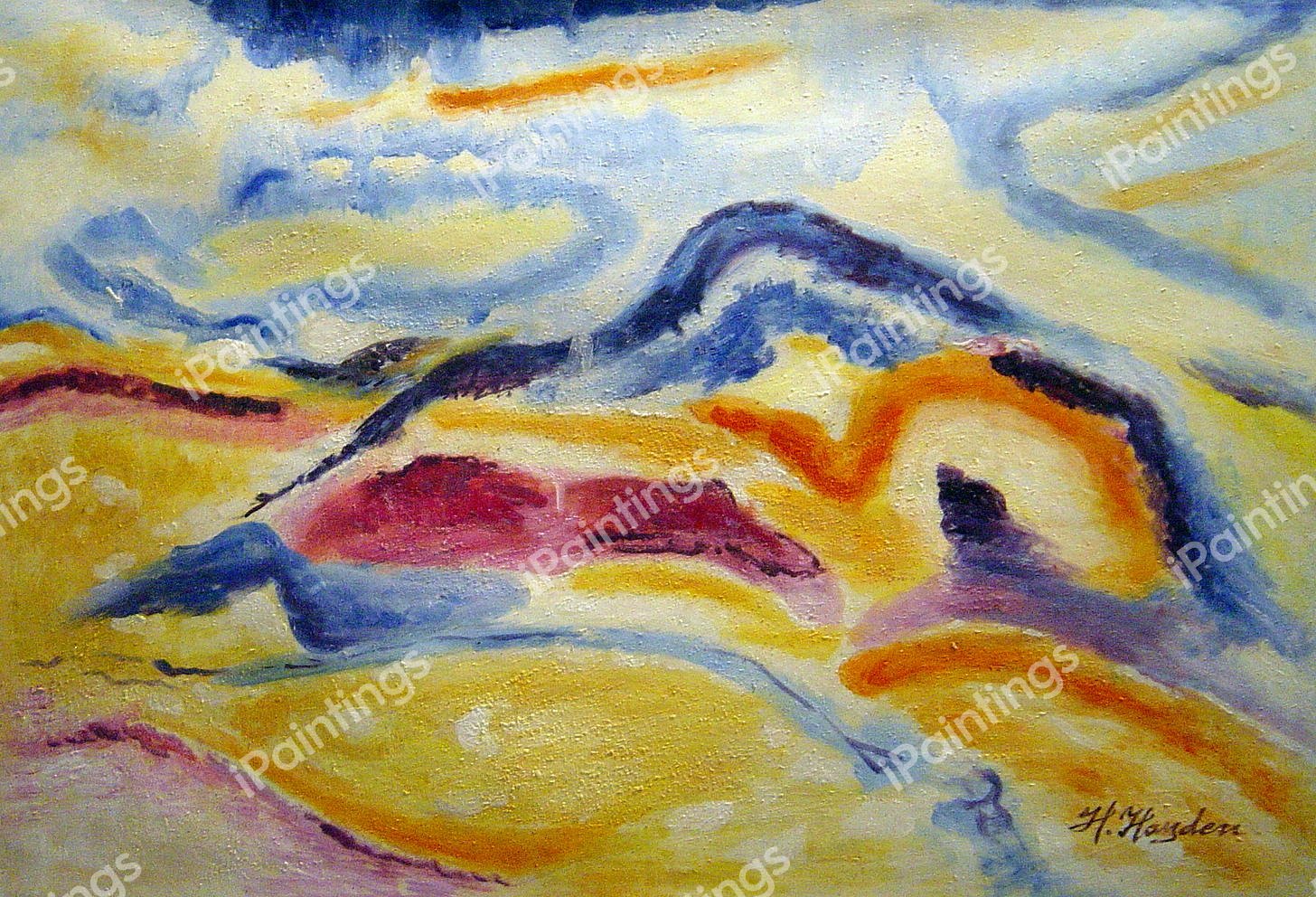 Abstract Landscape. The painting by Charles Demuth