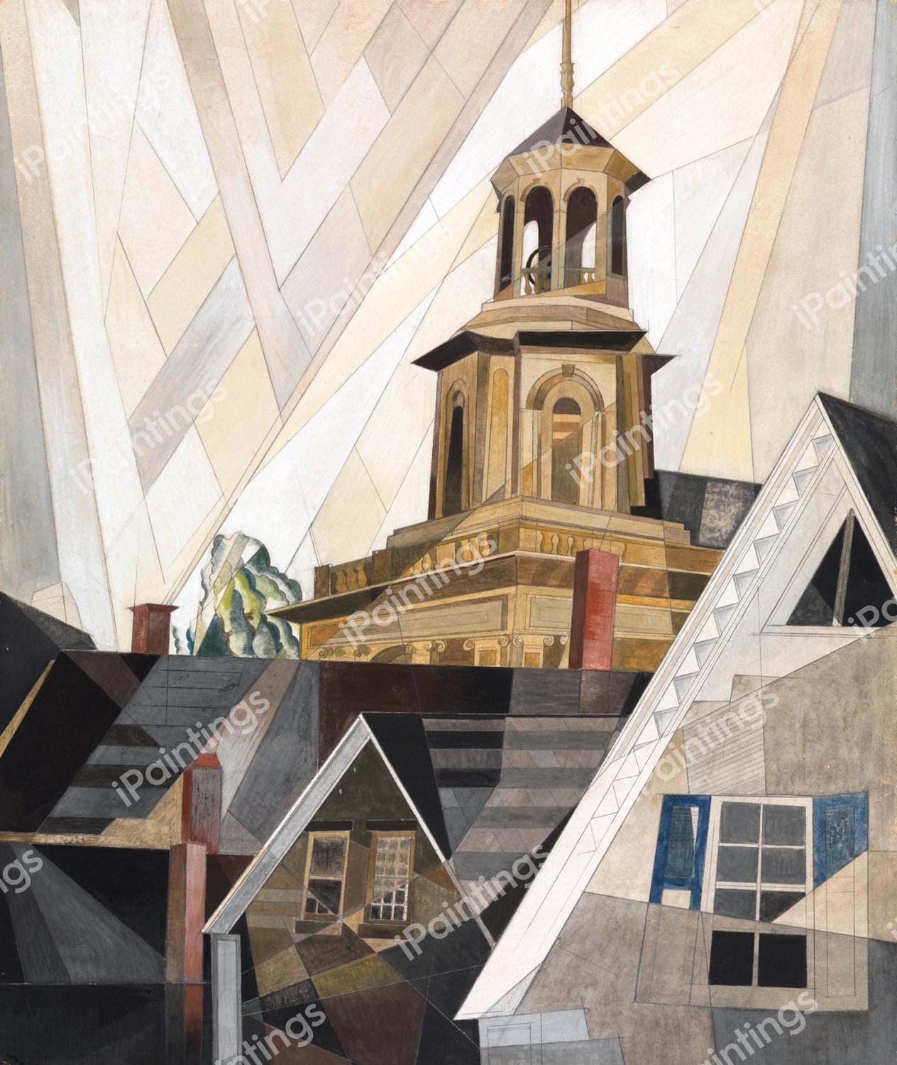 After Sir Christopher Wren. The painting by Charles Demuth
