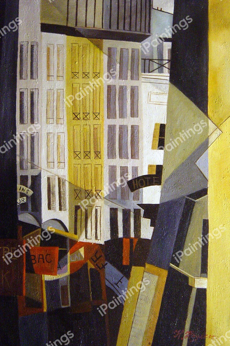Rue du Singe qui Peche. The painting by Charles Demuth
