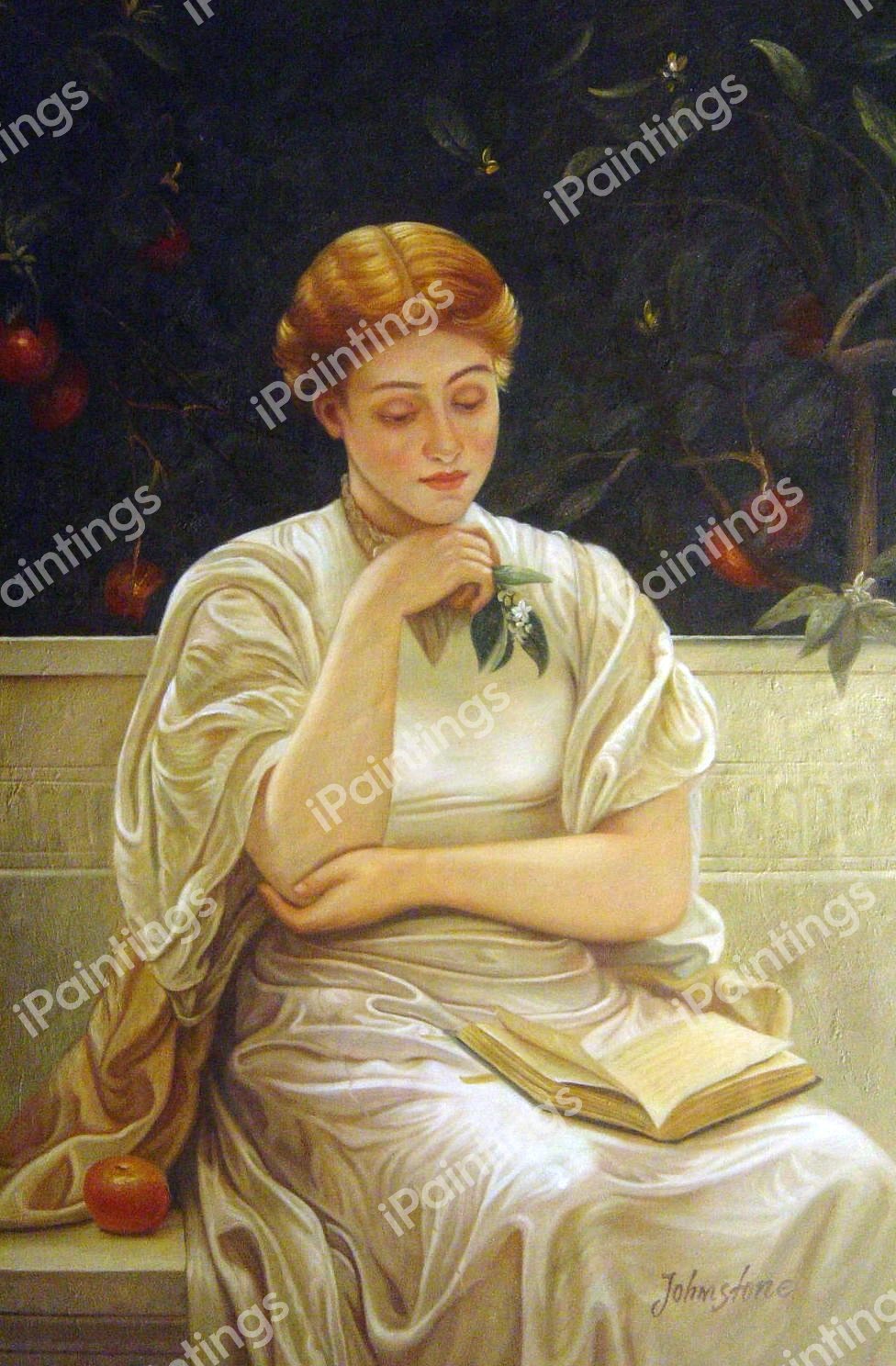 In The Orangery. The painting by Charles Edward Perugini