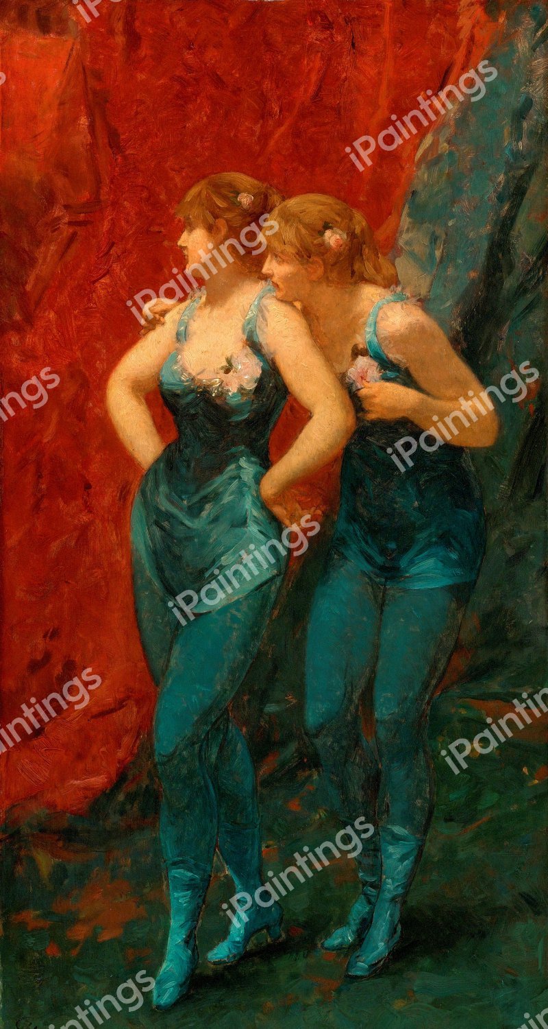 Two Dancers. The painting by Charles Hermans