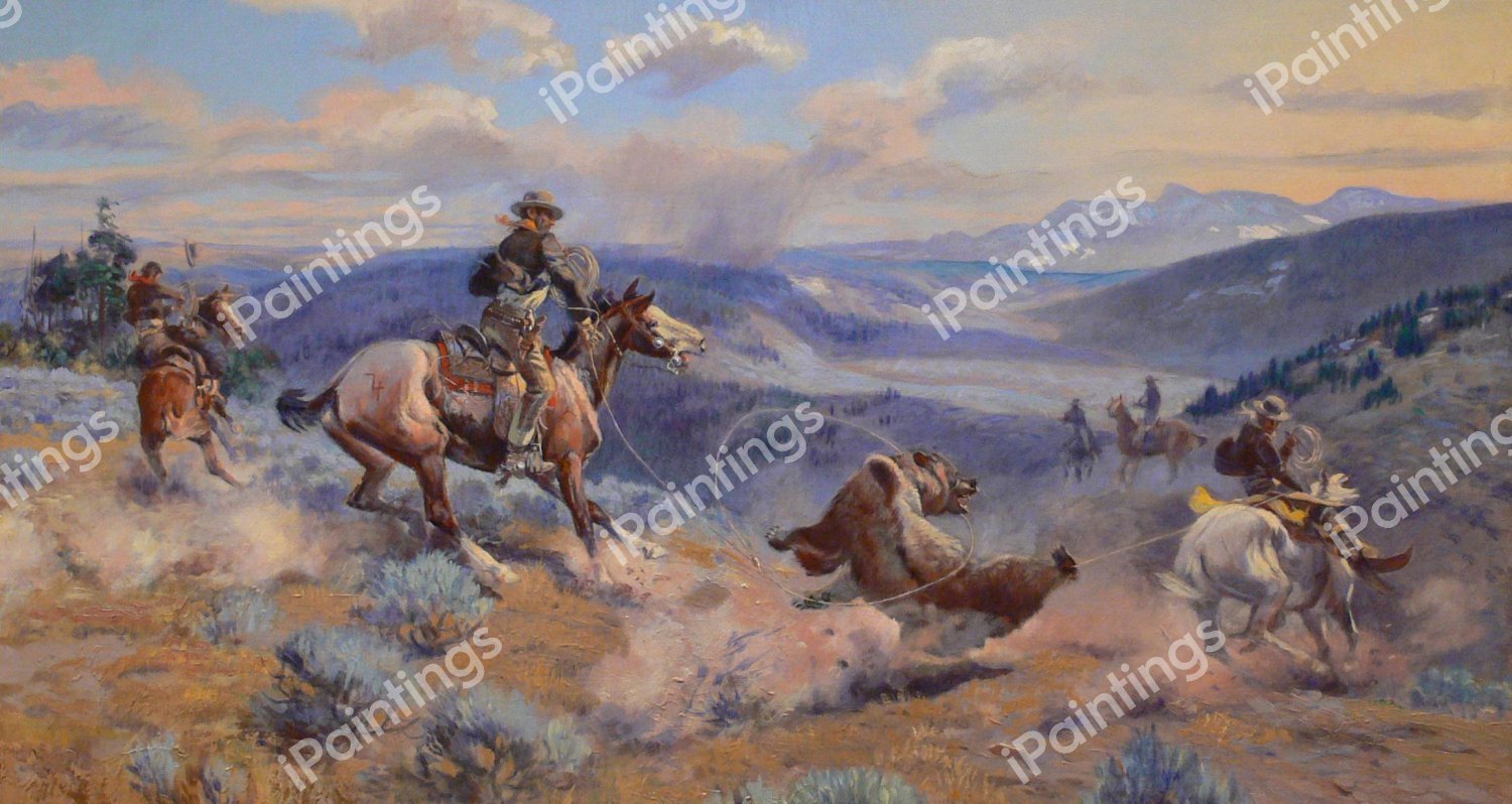 Loops and Swift Horses are Surer than Lead. The painting by Charles Marion Russell