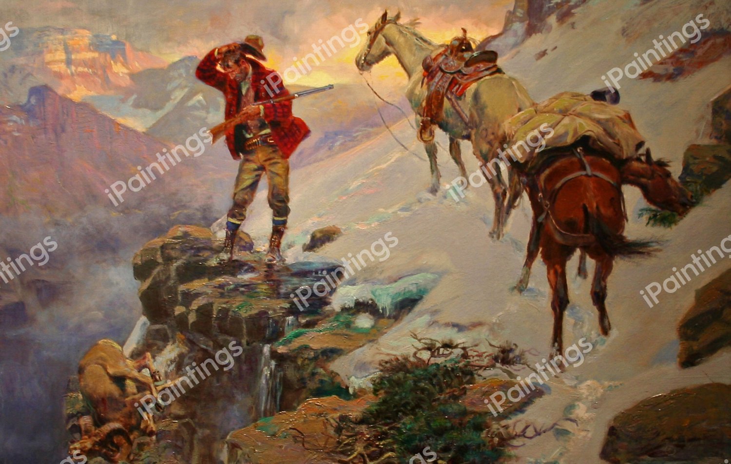 Meats Not Meat Till It's in the Pan. The painting by Charles Marion Russell