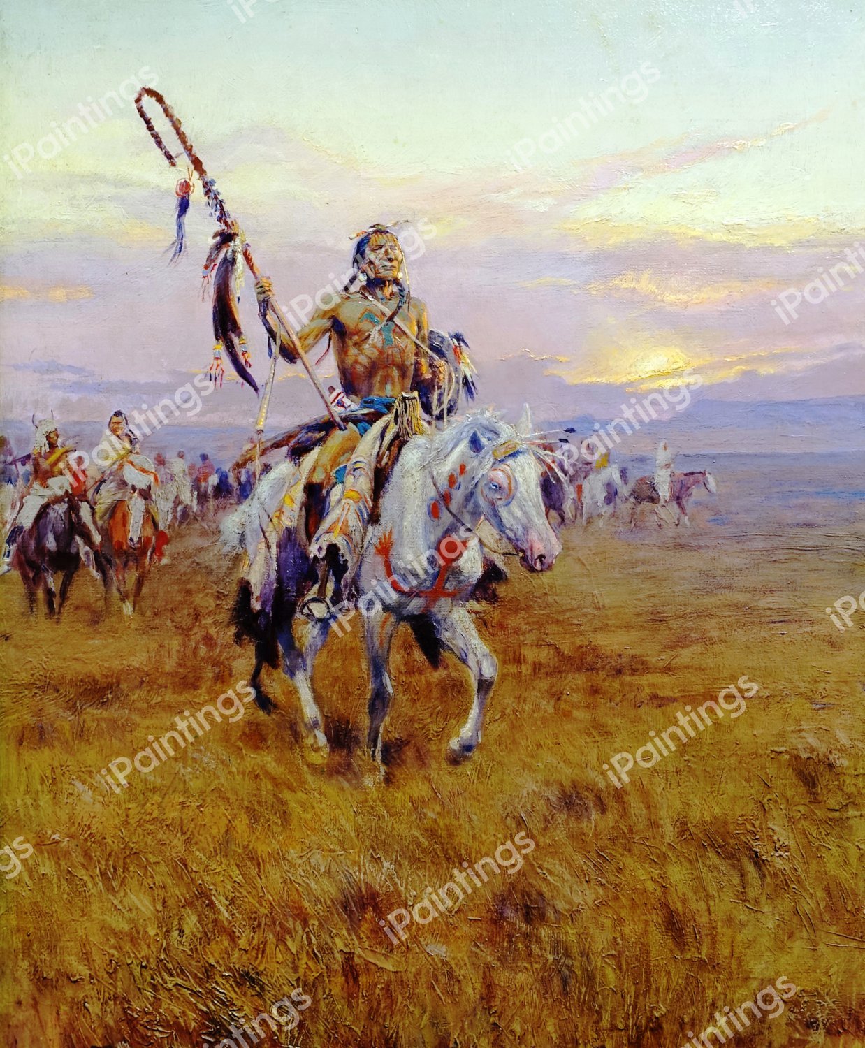 Thes Medicine Man. The painting by Charles Marion Russell