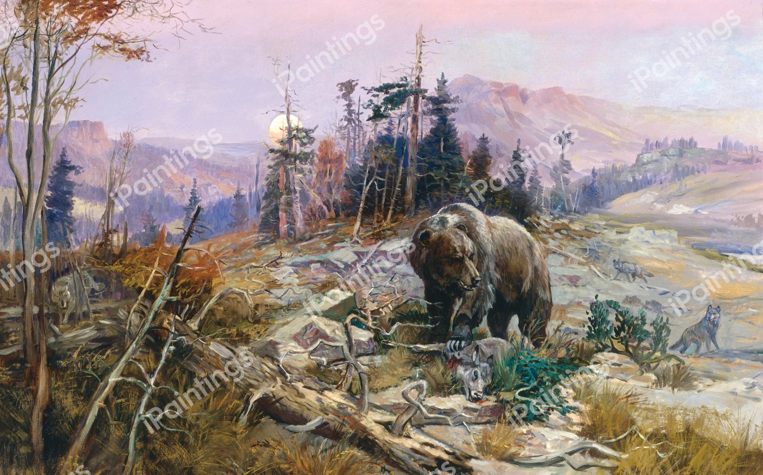 To The Victor Belongs The Spoils. The painting by Charles Marion Russell