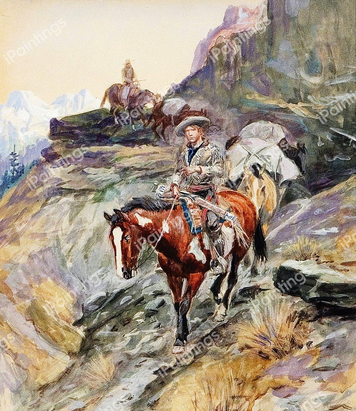 When I was a Kid. The painting by Charles Marion Russell