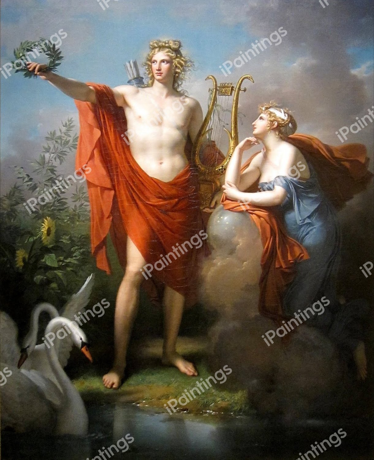 Apollo, God of Light. The painting by Charles Meynier
