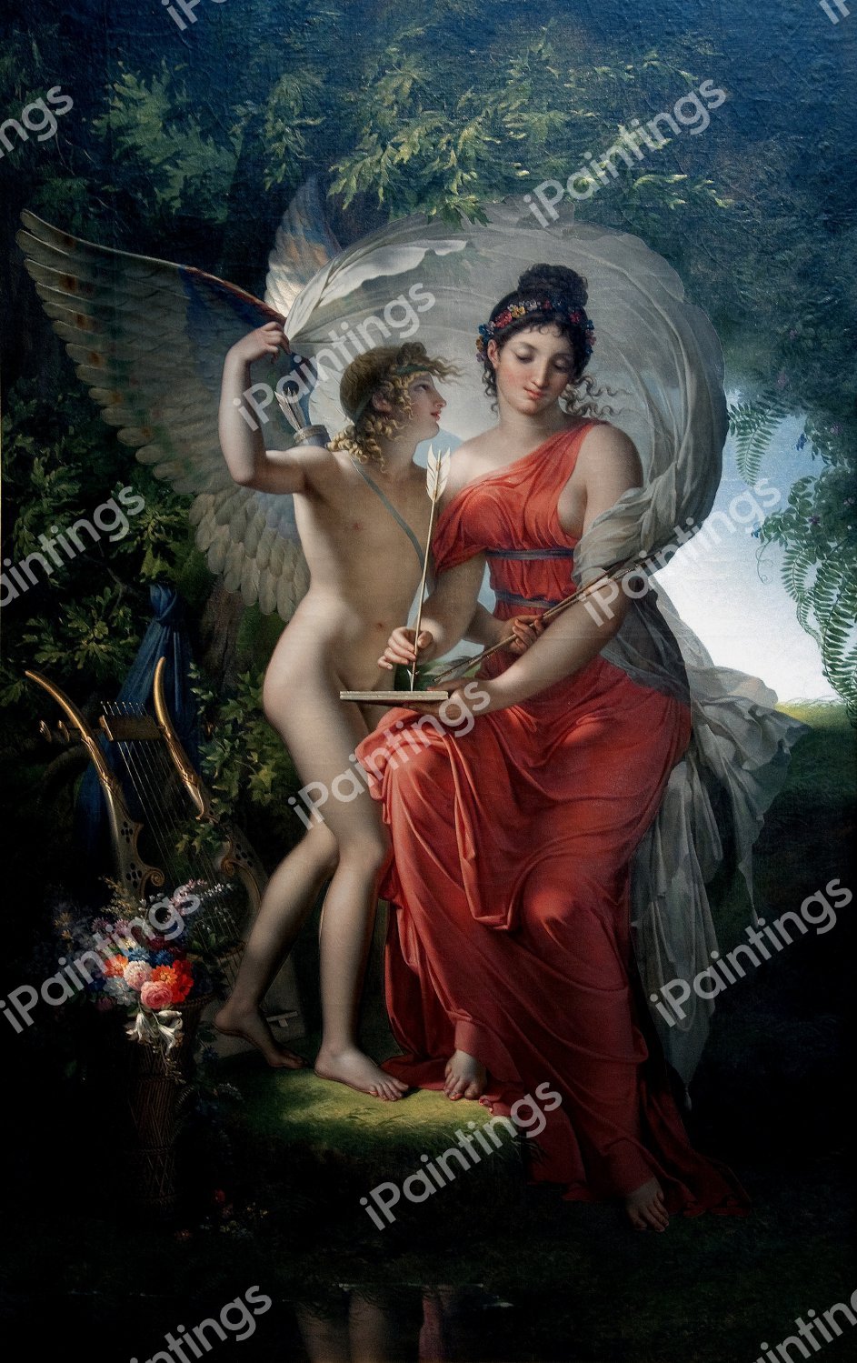 Erato, Muse of Lyrical Poetry. The painting by Charles Meynier