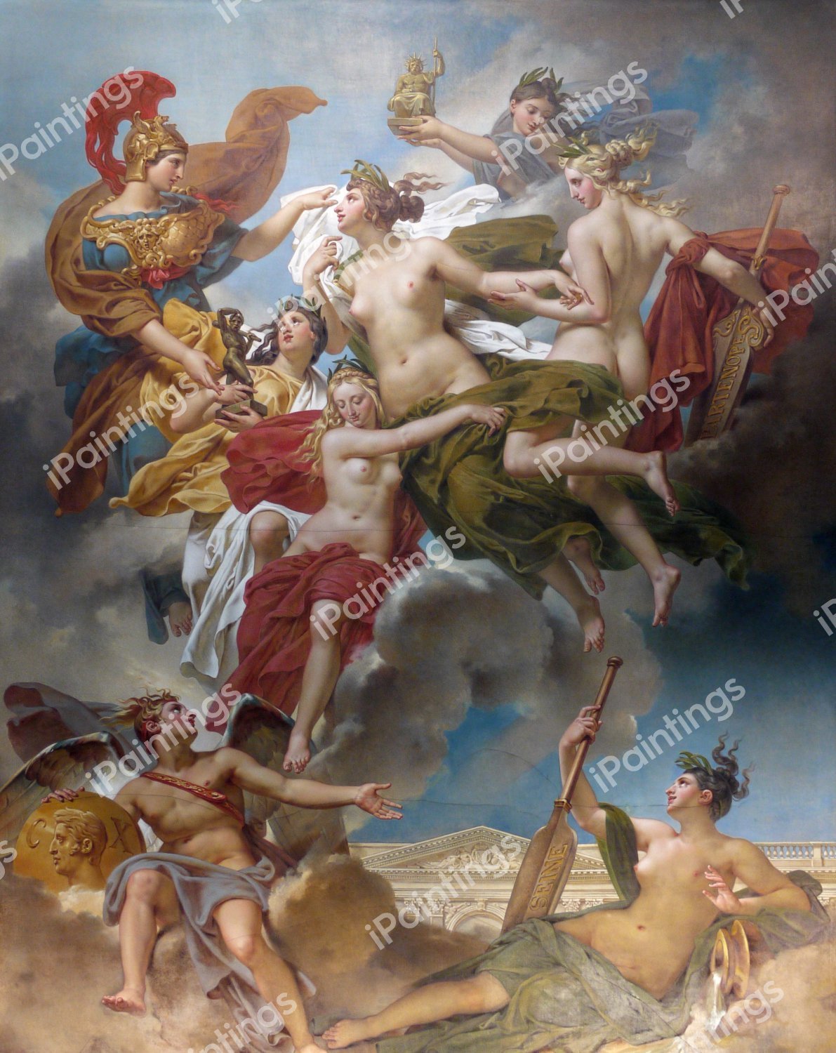 The Nymphs of Parthenope. The painting by Charles Meynier