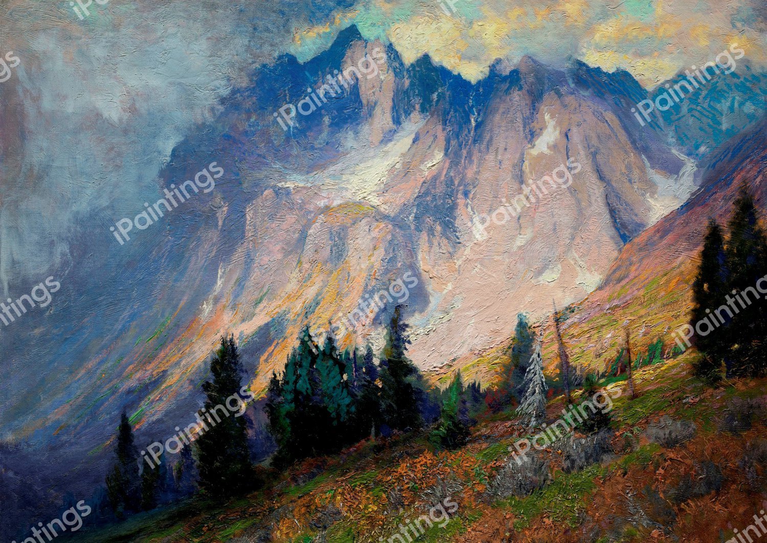 Gathering Storm Near the San Juan Mountains. The painting by Charles Partridge Adams
