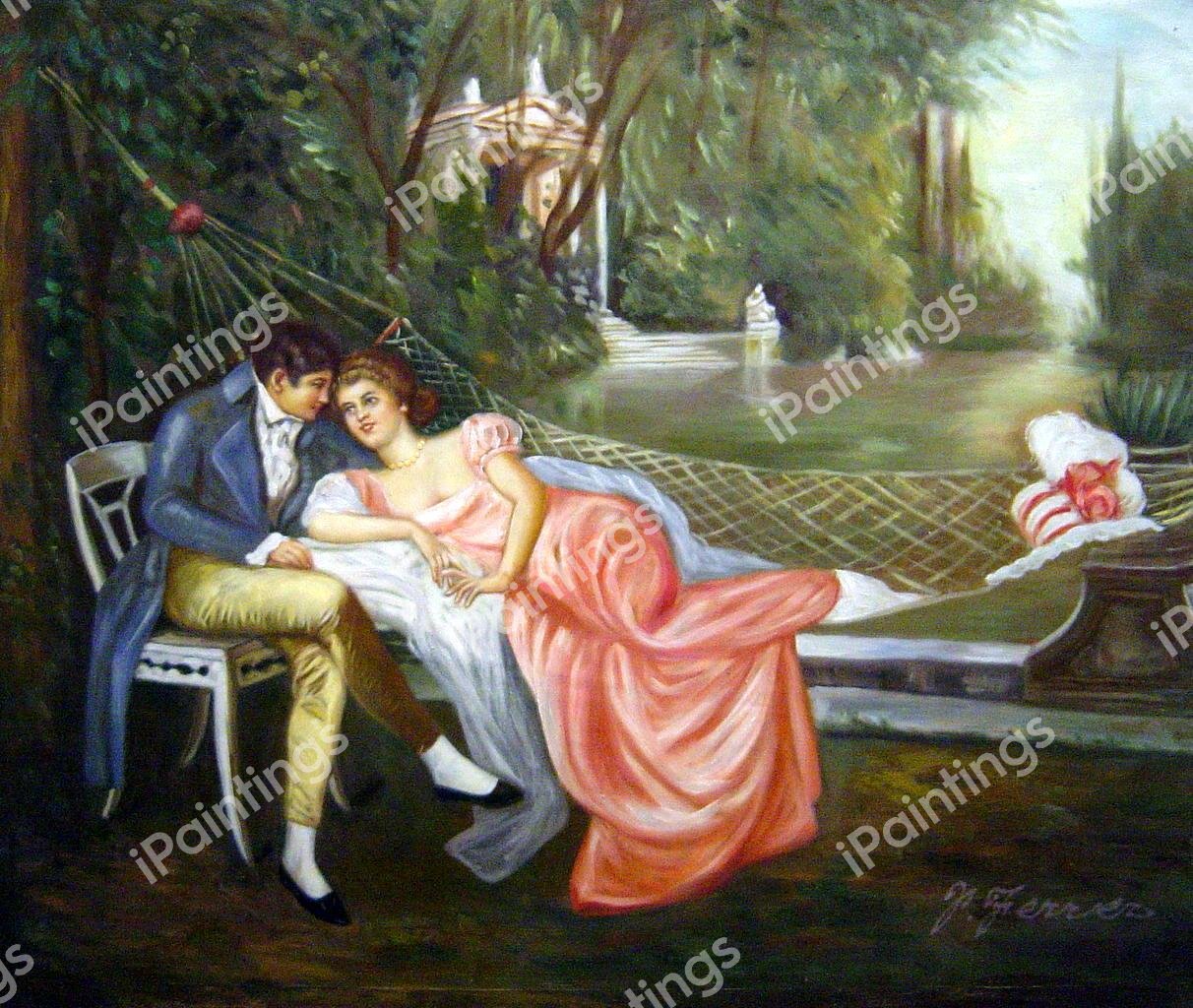 Secret Liaison. The painting by Charles Soulacroix