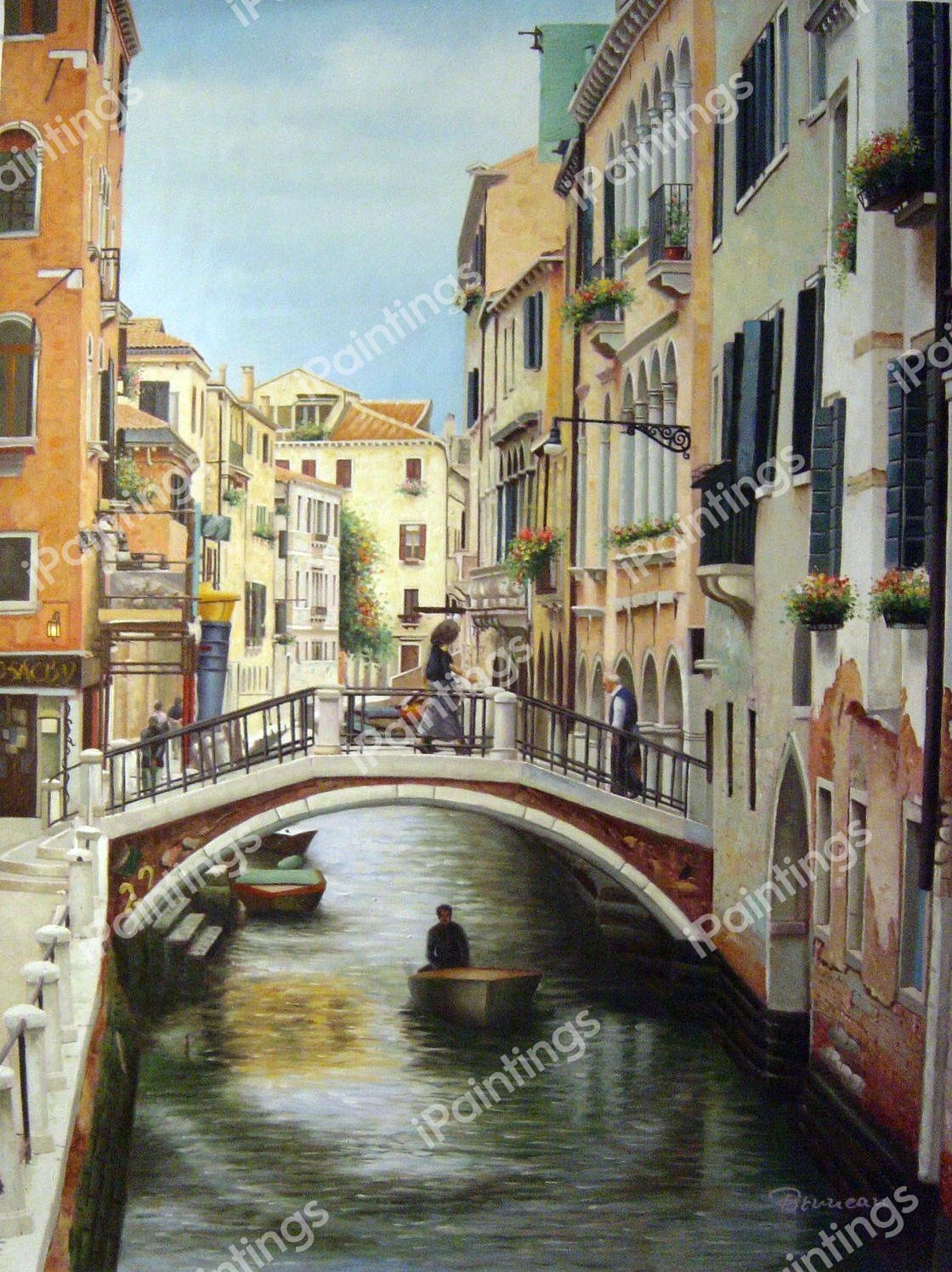Charming Venice Canal. The painting by Our Originals