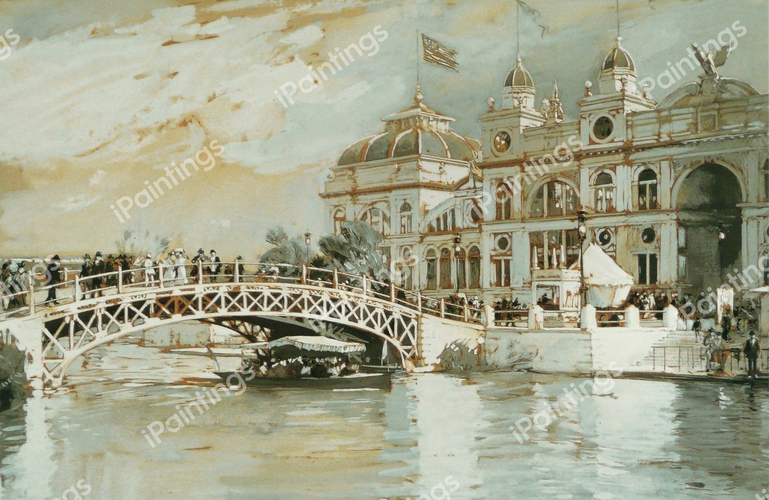 Columbian Exposition, Chicago. The painting by Childe Hassam