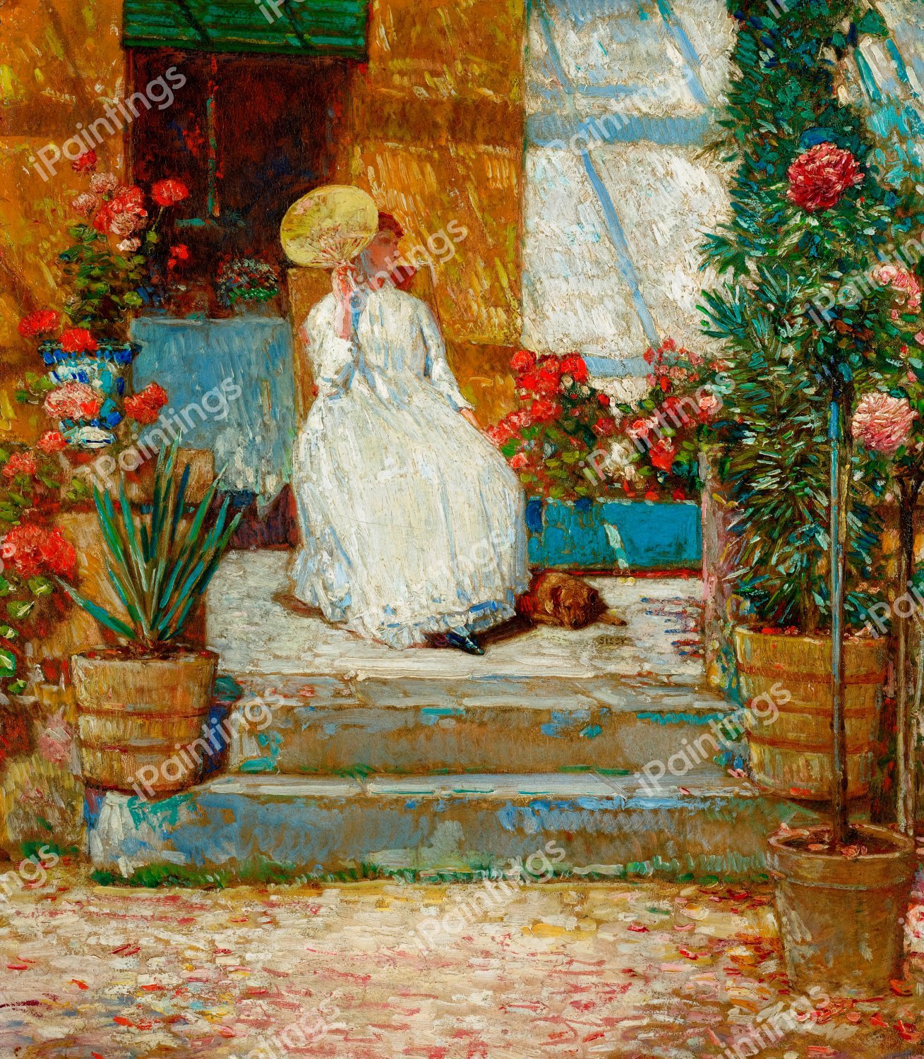 In the Sun. The painting by Childe Hassam