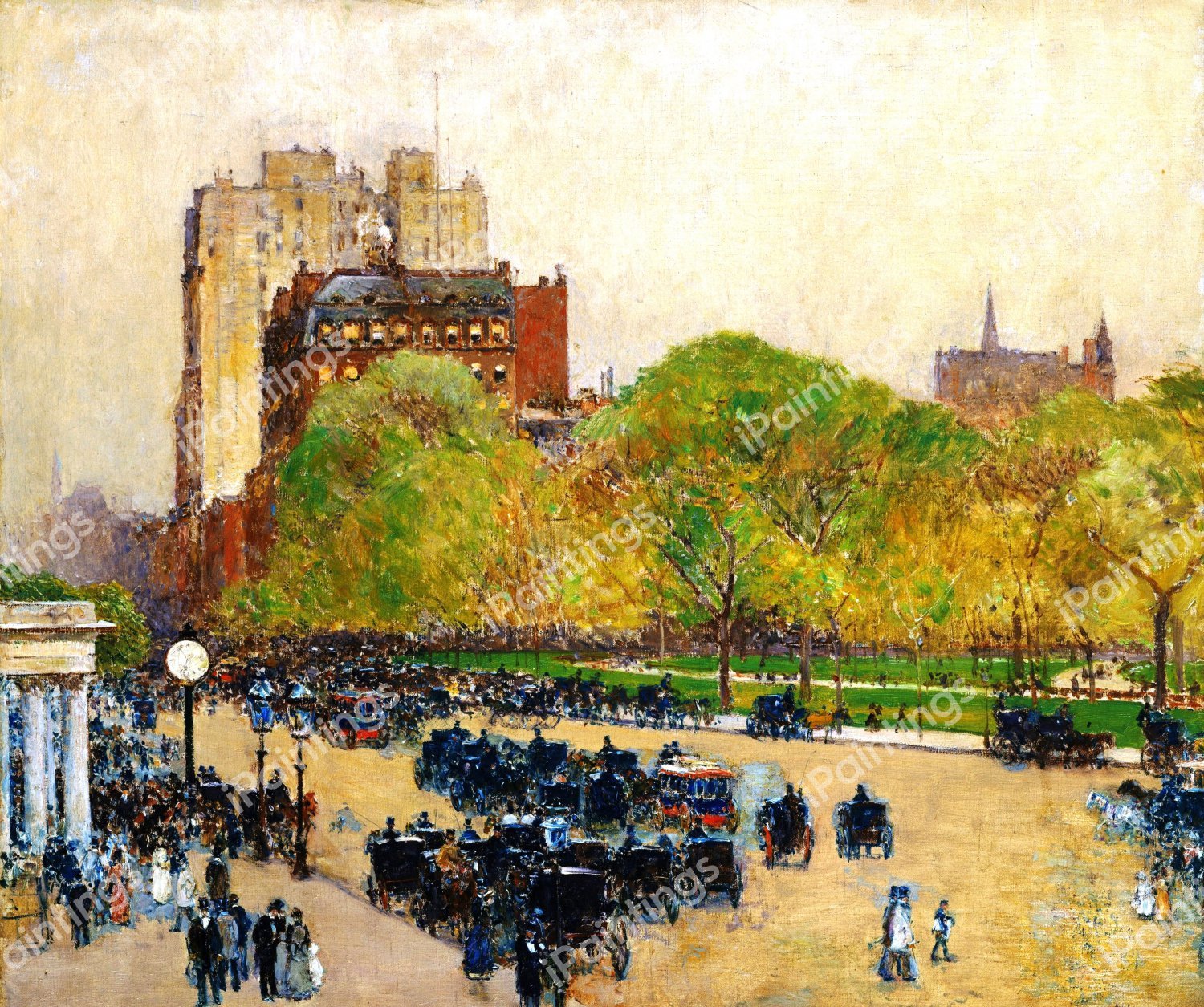Spring Morning in the Heart of the City. The painting by Childe Hassam