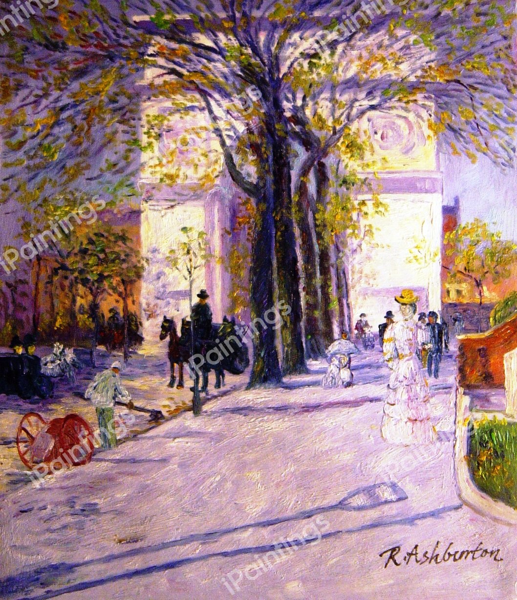 Washington Arch, Spring. The painting by Childe Hassam