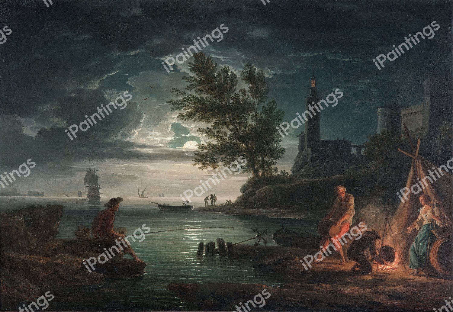 The Four Times of Day: Night. The painting by Claude-Joseph Vernet