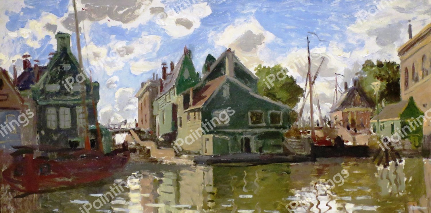 The Canal at Zaandam. The painting by Claude Monet
