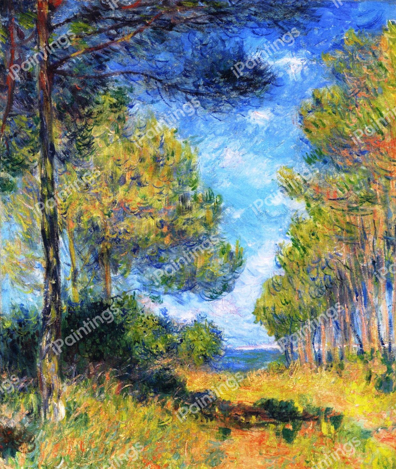 A Path at Varengeville. The painting by Claude Monet