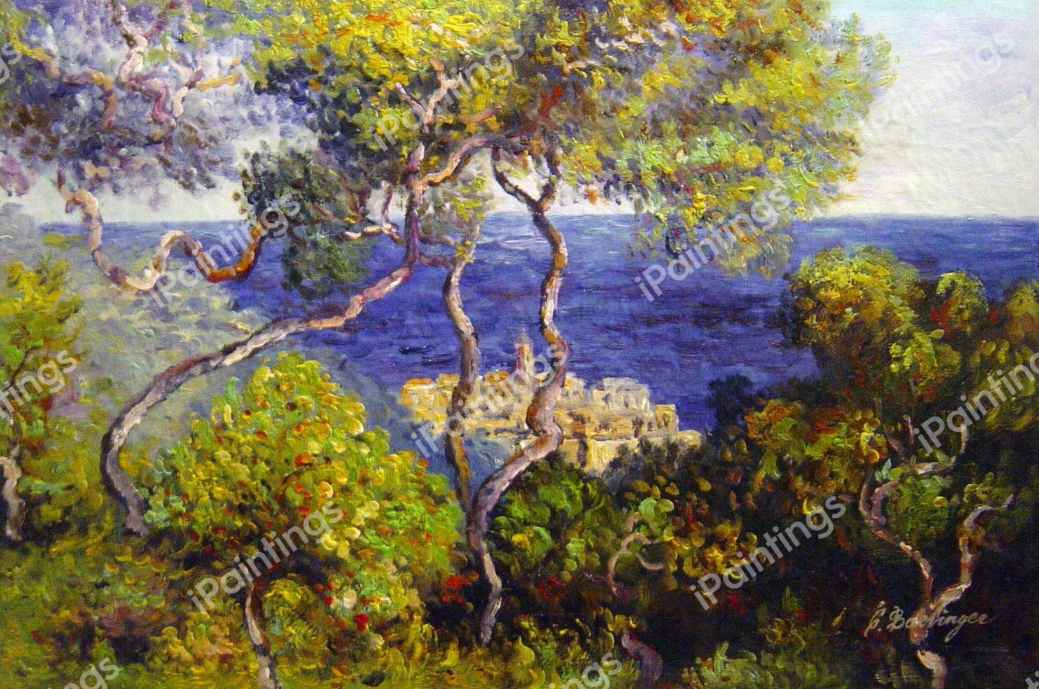 A View Of Bordighera. The painting by Claude Monet