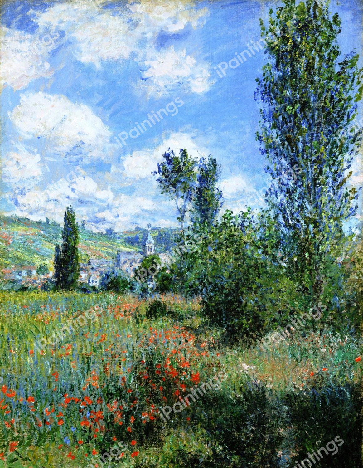 A View of Vetheuil 2. The painting by Claude Monet