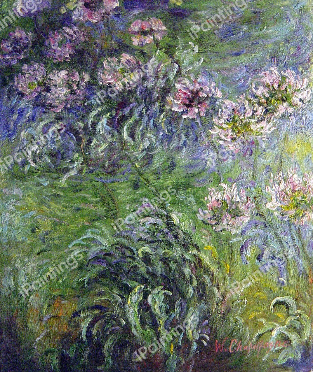 Agapanathus. The painting by Claude Monet