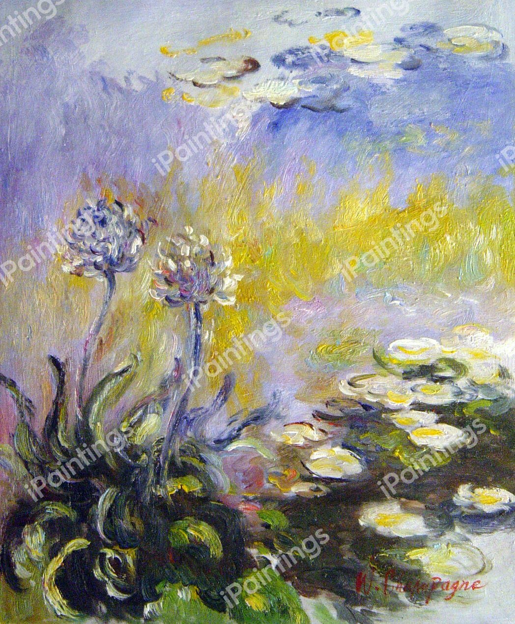 Agapanthus. The painting by Claude Monet