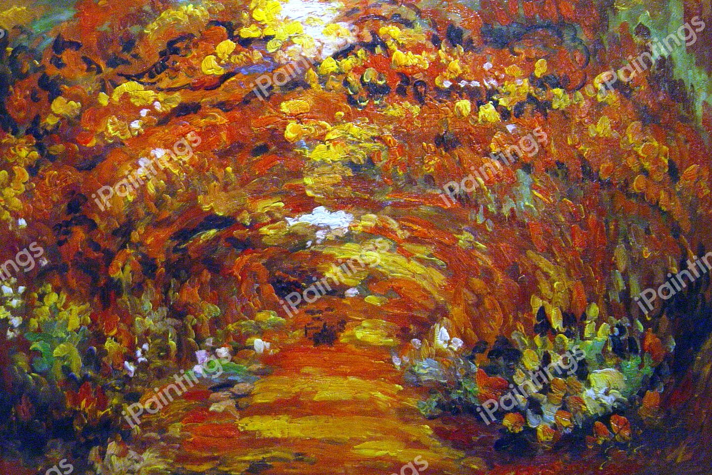 Allee Des Rosiers. The painting by Claude Monet