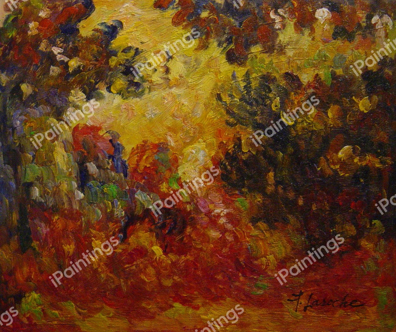 Artist&#39s House Seen From The Rose Garden. The painting by Claude Monet