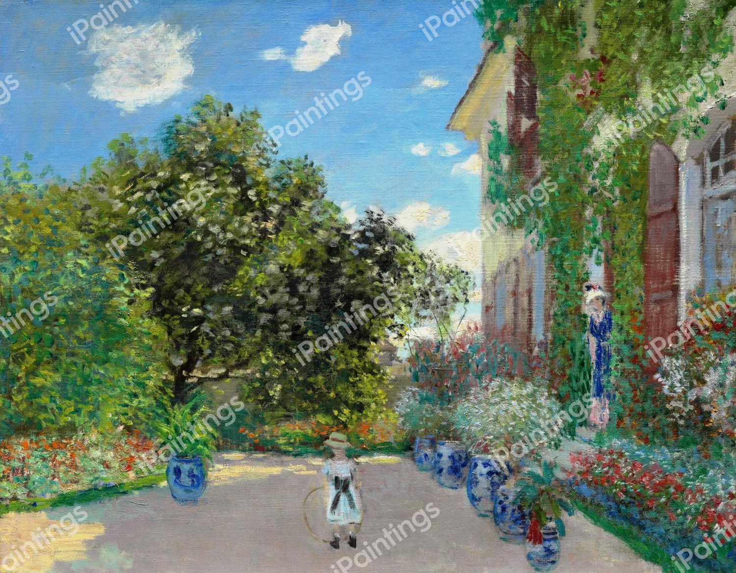 Artist's House at Argenteuil. The painting by Claude Monet