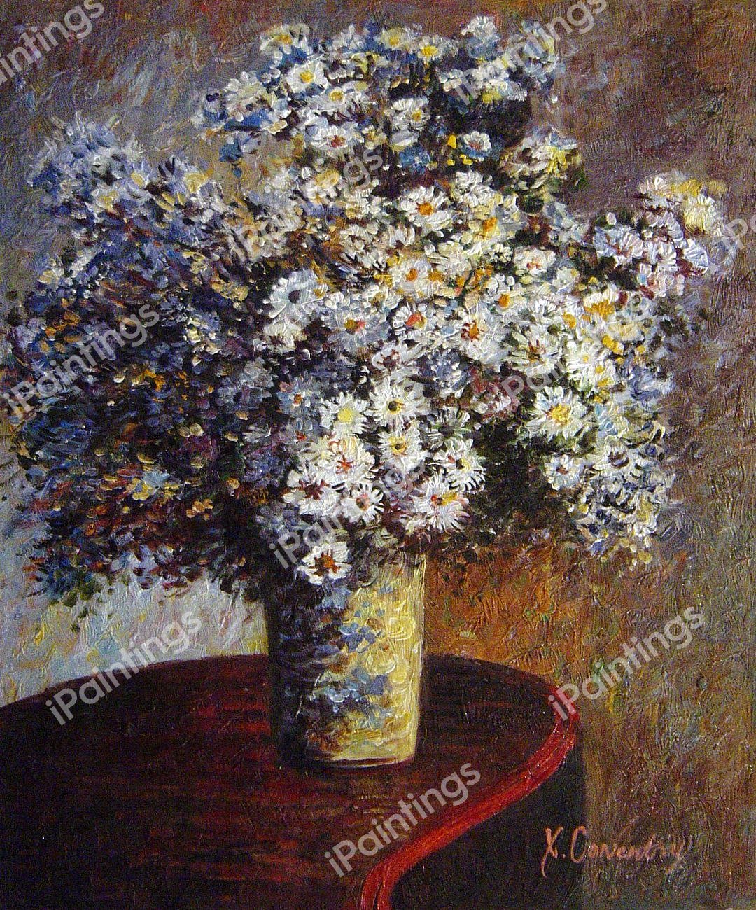 Asters. The painting by Claude Monet