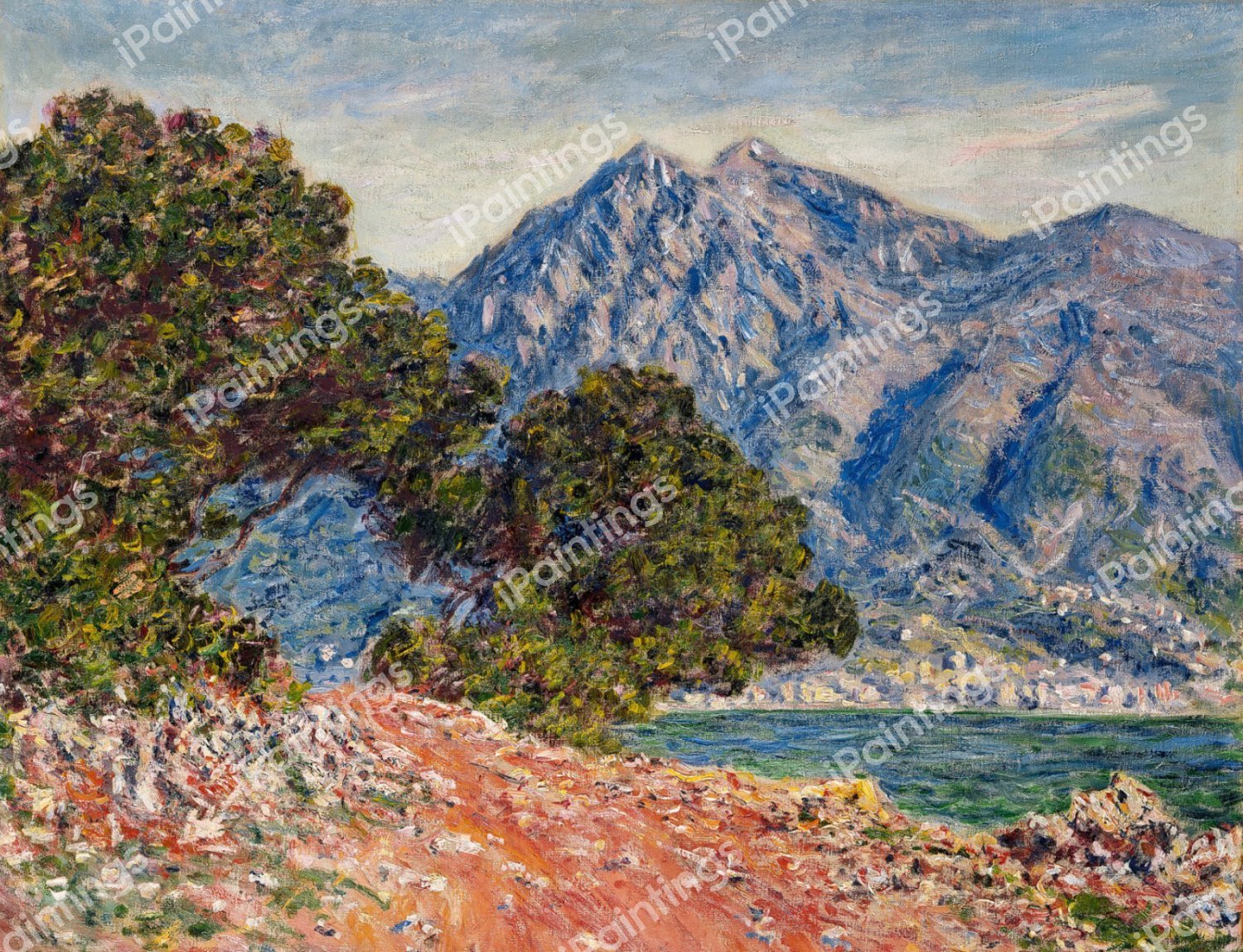 At Cap Martin . The painting by Claude Monet