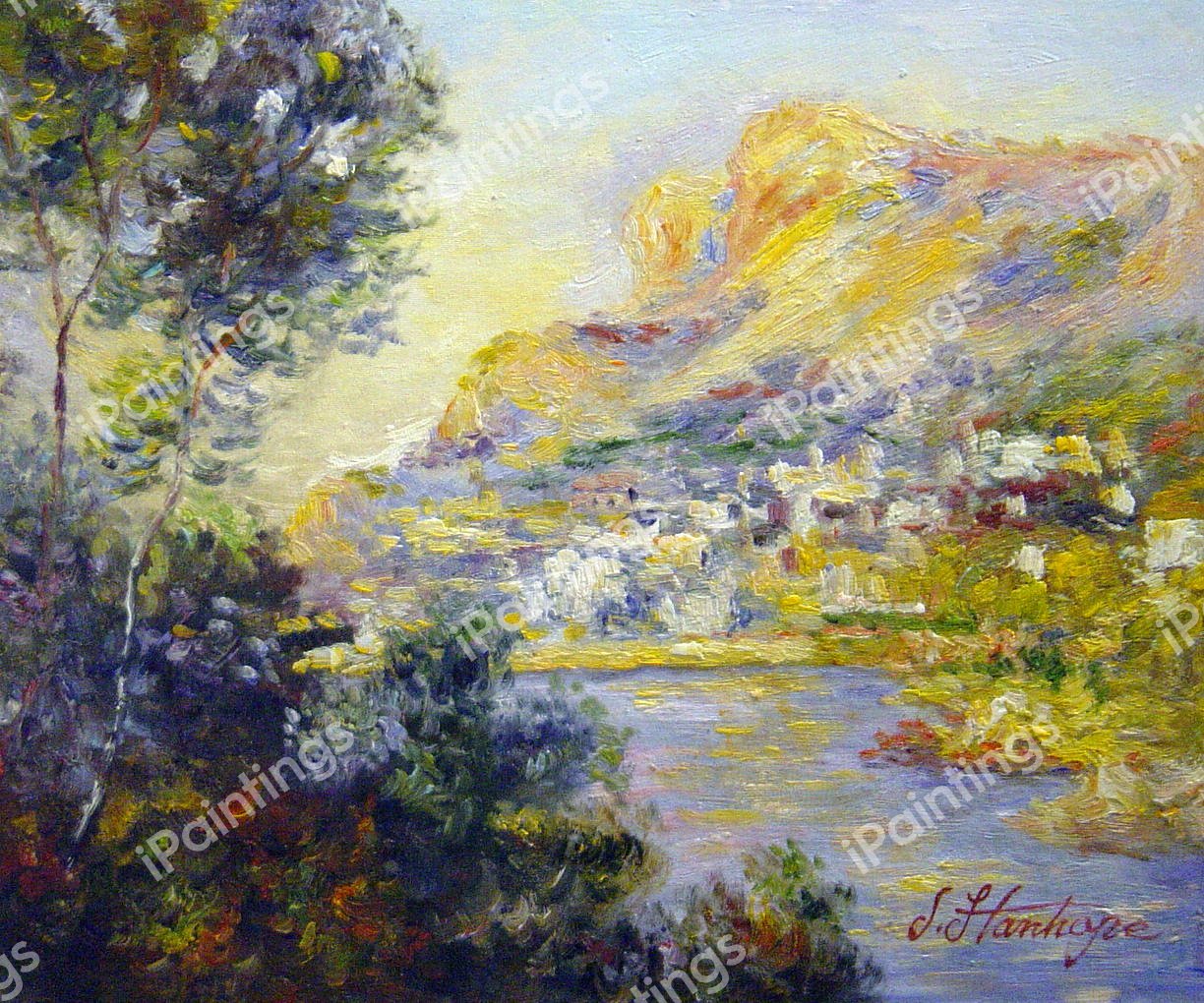 At Monte Carlo, Seen From Roquebrune. The painting by Claude Monet