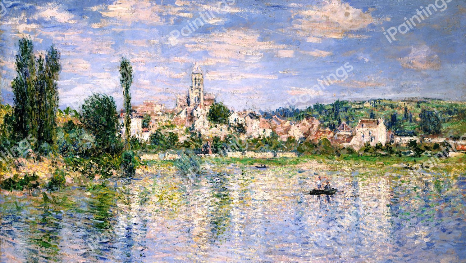 At Vetheuil in Summer. The painting by Claude Monet