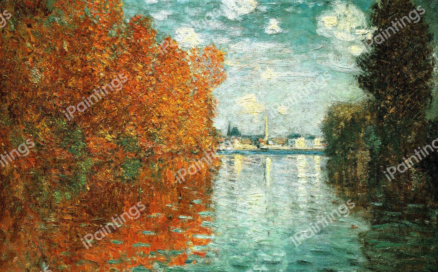 Autumn Effect at Argenteuil. The painting by Claude Monet