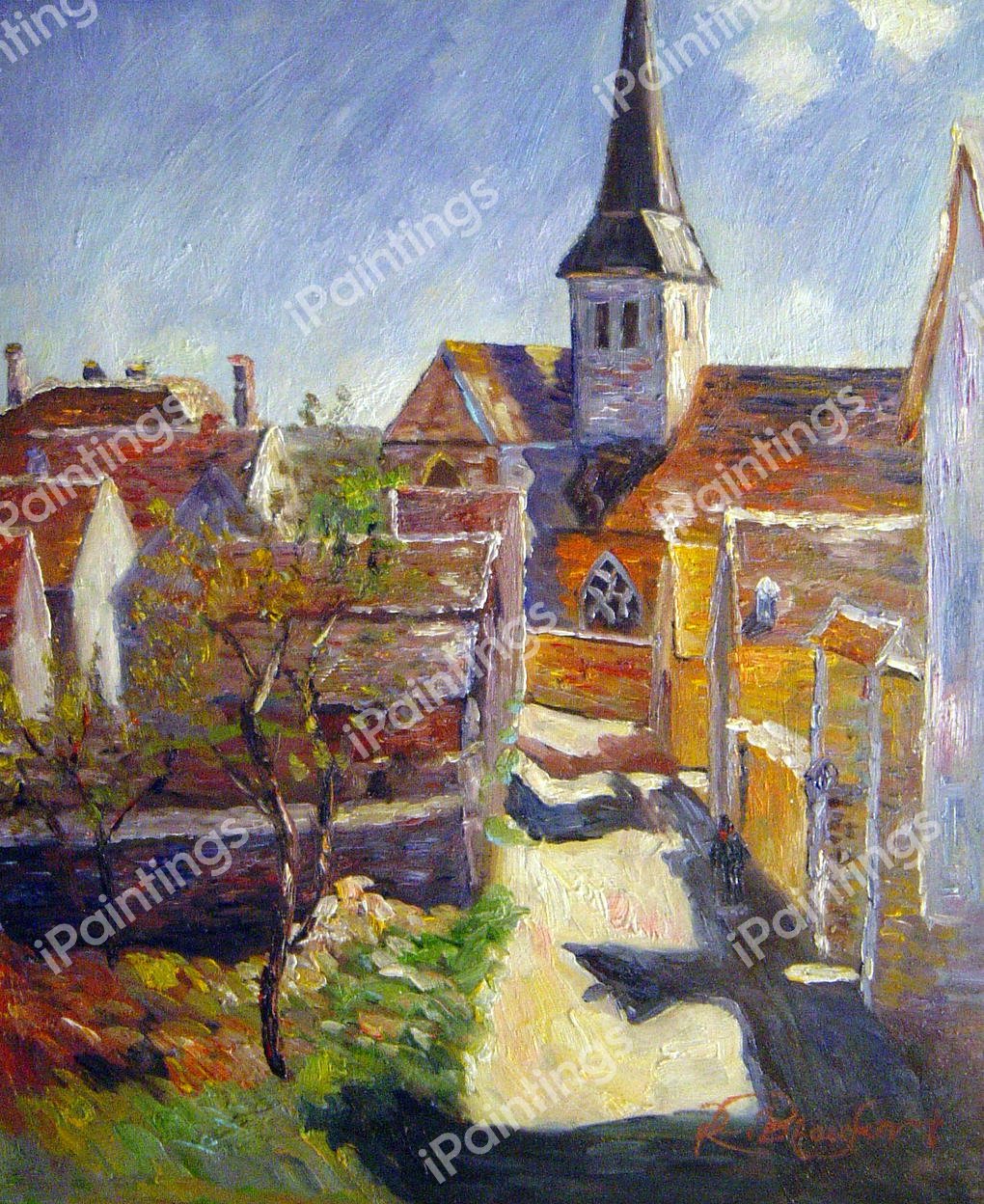 Bennecourt. The painting by Claude Monet