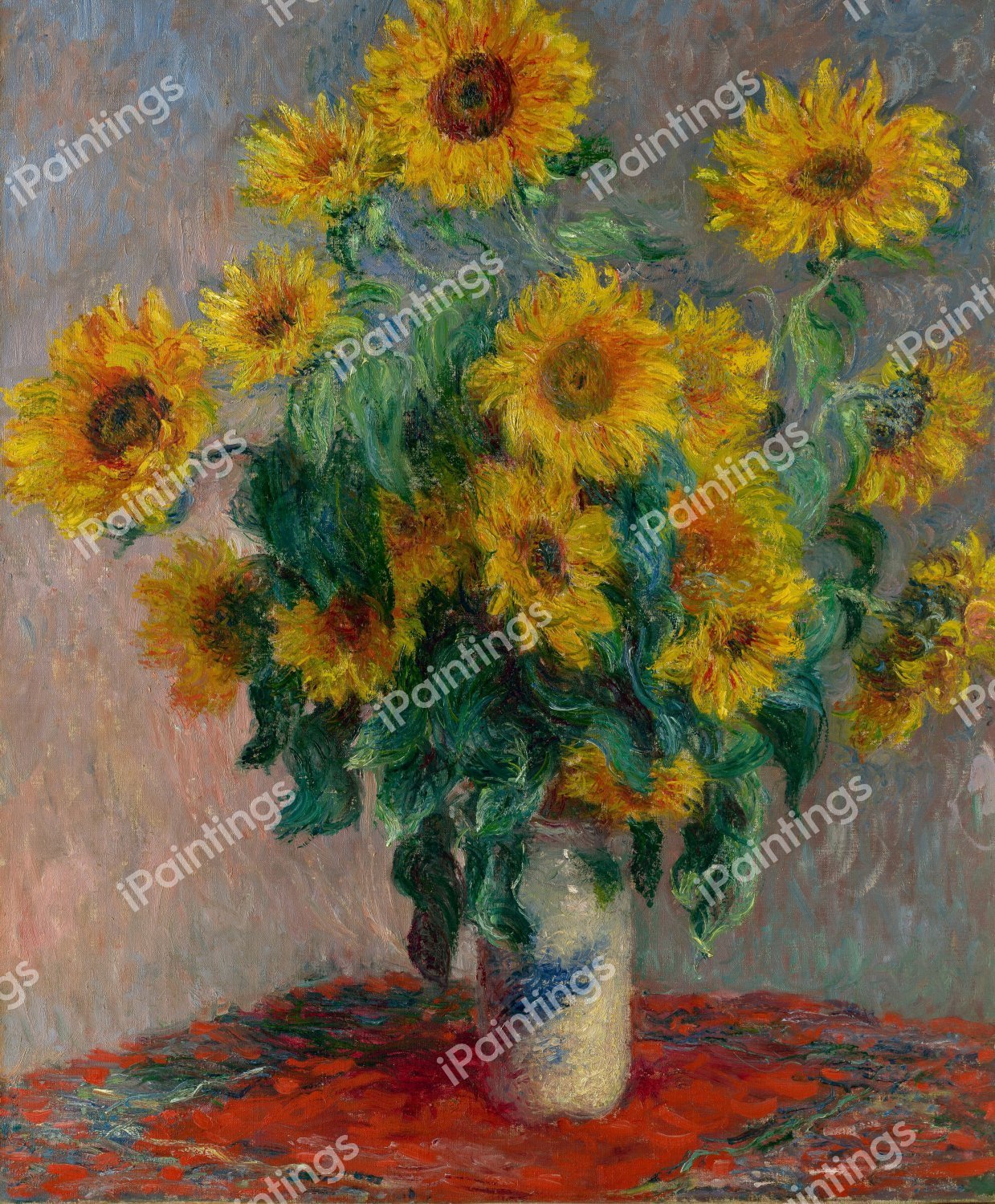 Bouquet of Sunflowers Painting by Claude Reproduction