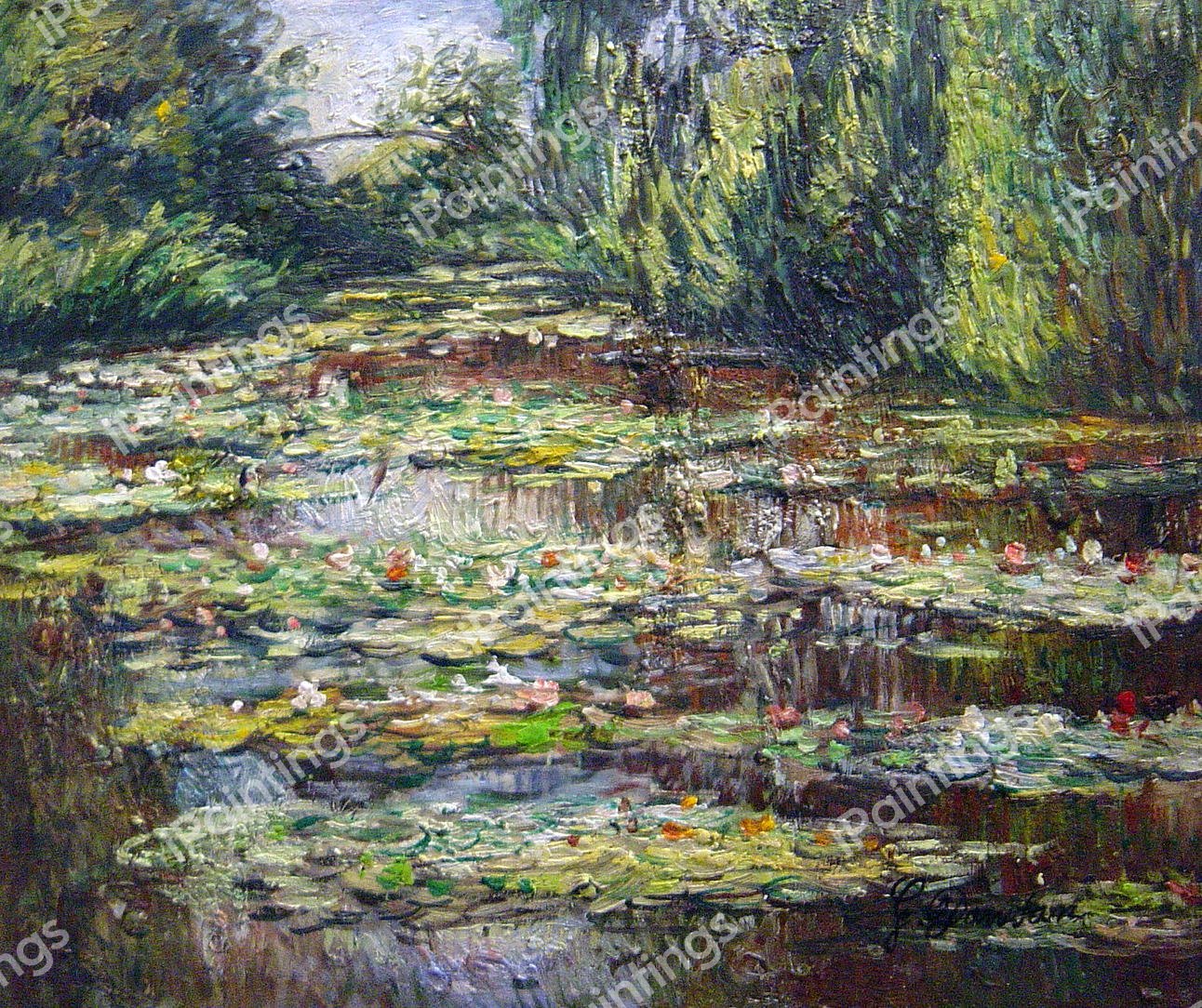 Bridge Over The Water-Lily Pond. The painting by Claude Monet