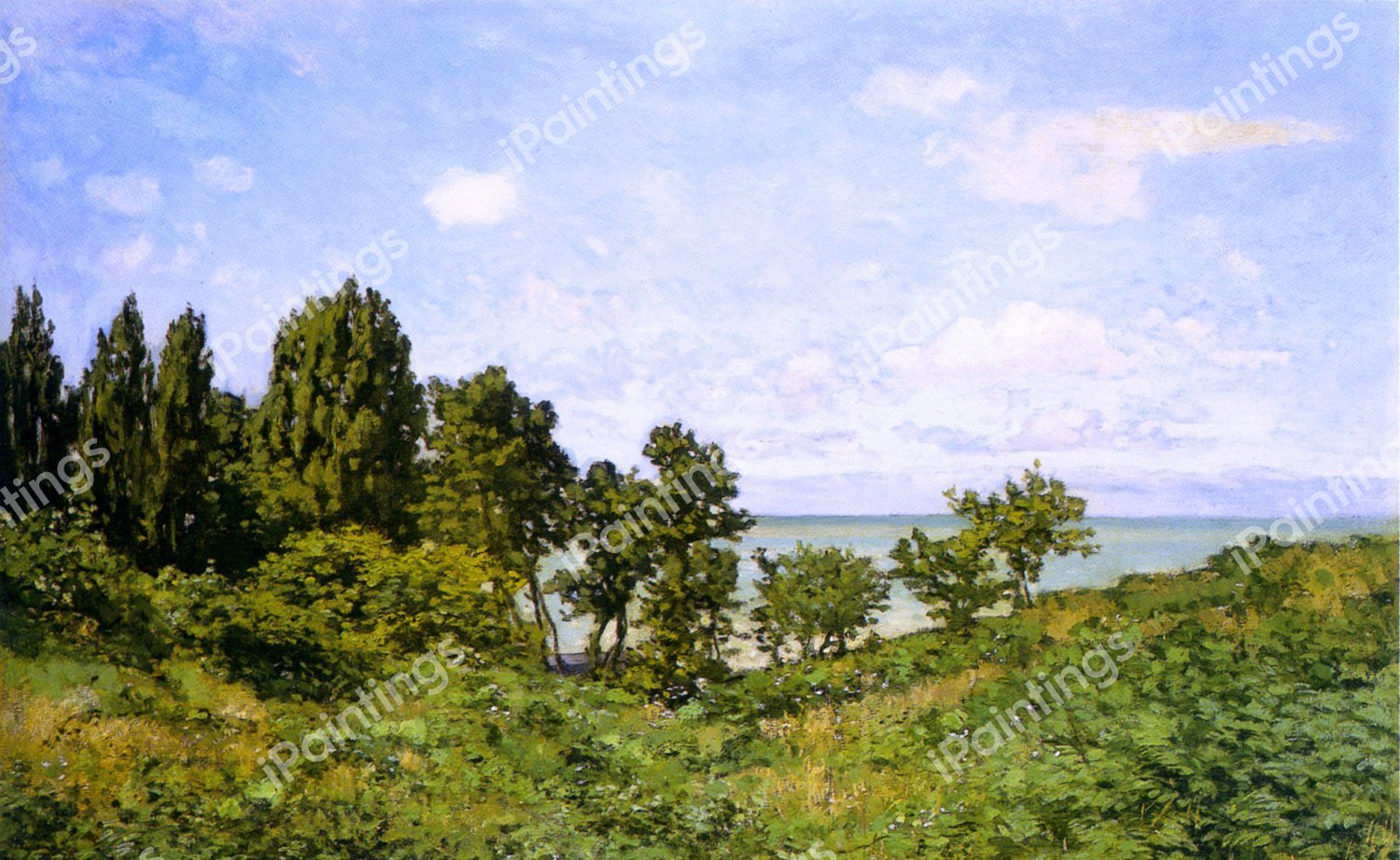 By the Sea. The painting by Claude Monet